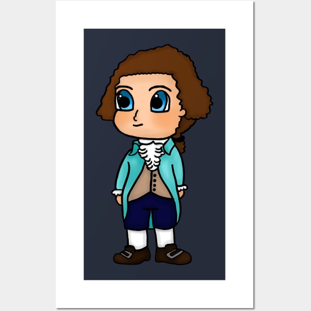 Chibi Thomas Jefferson - Small Design Wall Art by Aeriskate